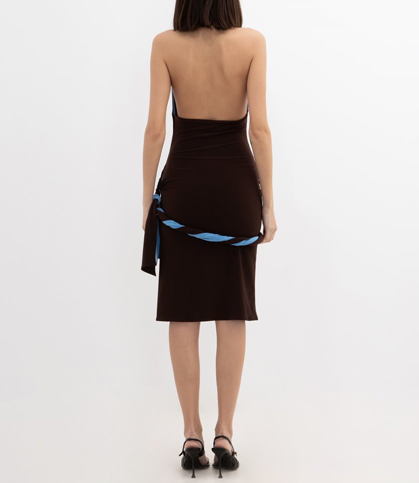 BICOLOR TWISTED DRESS