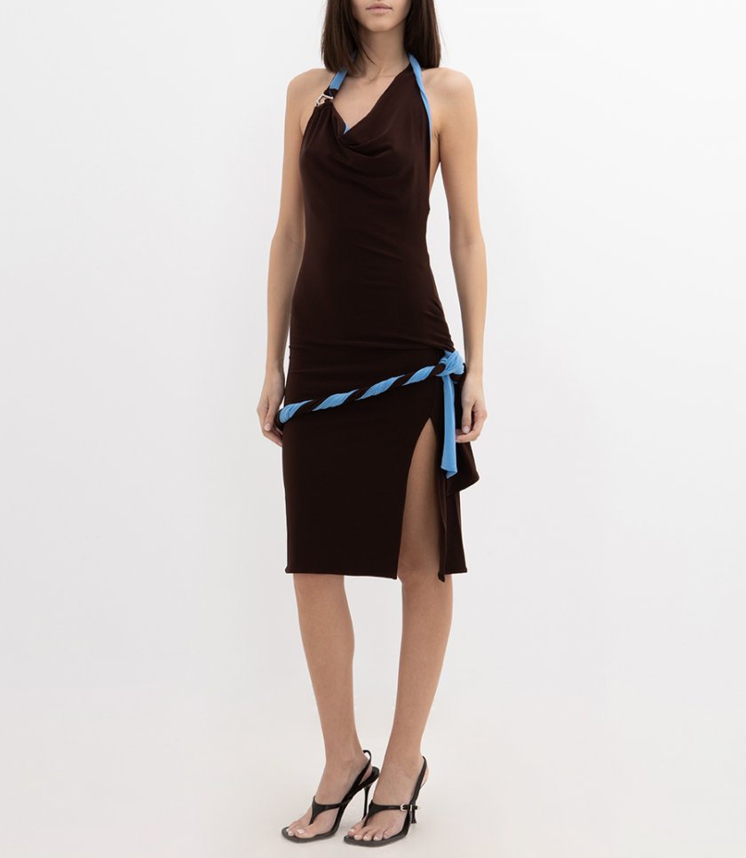 BICOLOR TWISTED DRESS