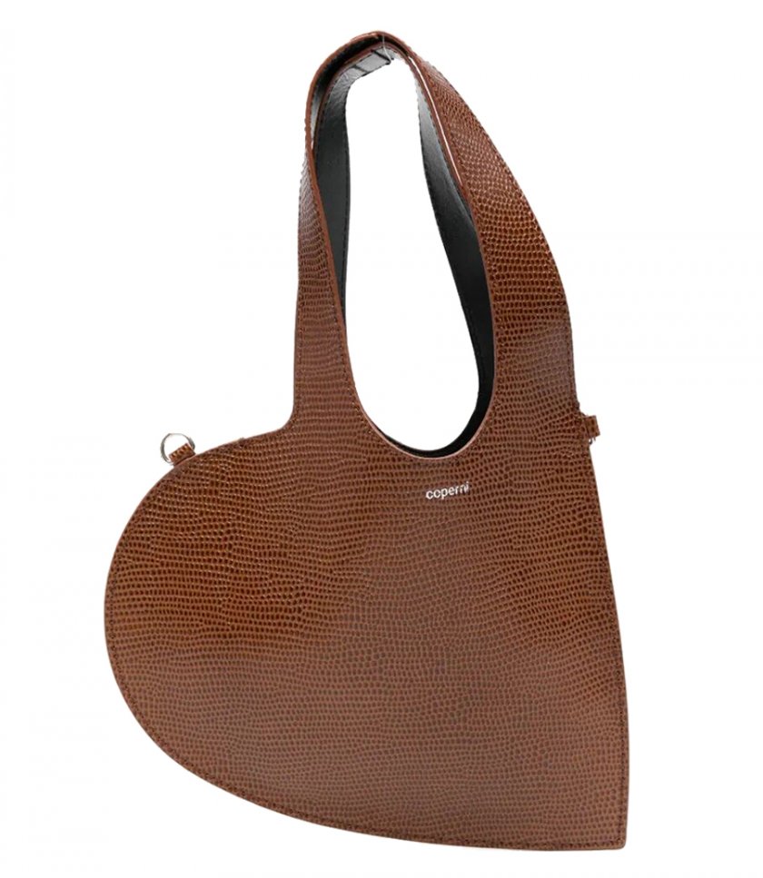 HANDLE - LIZARD PRINT MINI HEART TOTE