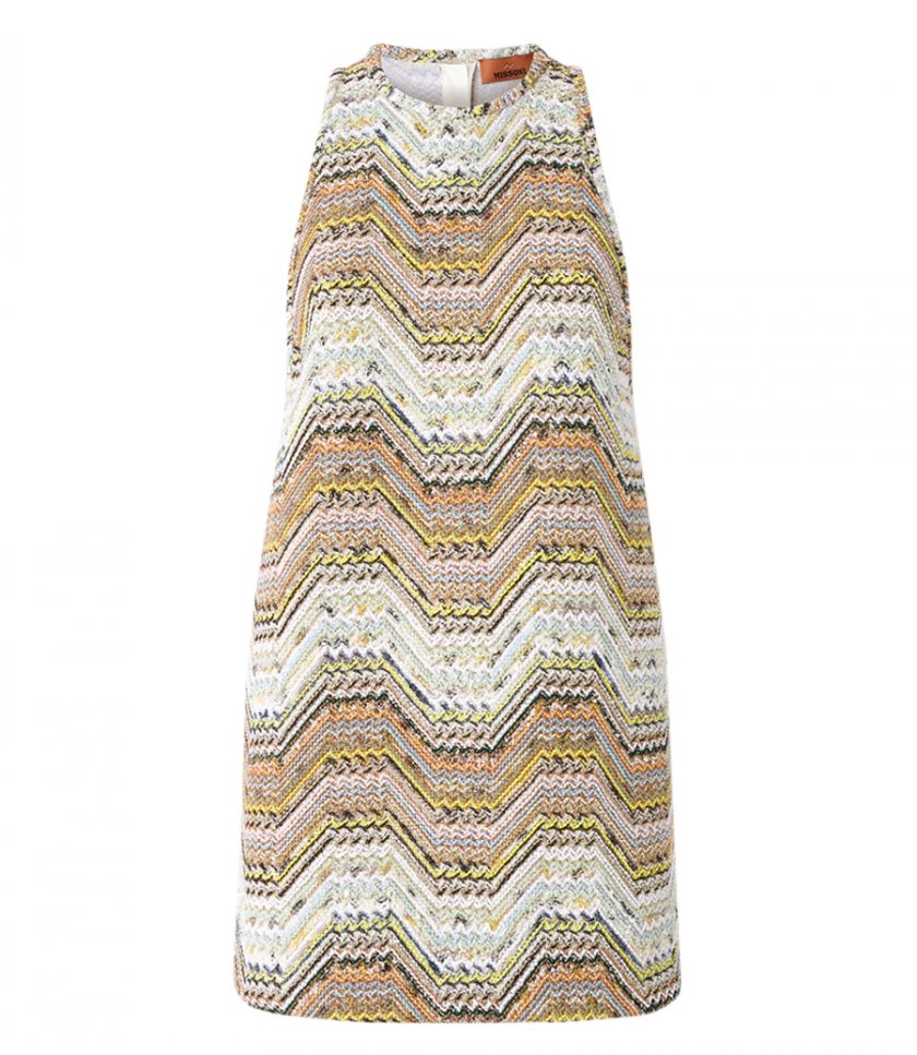 MISSONI - MEANDROS PATTERN SLEEVELESS SHORT DRESS