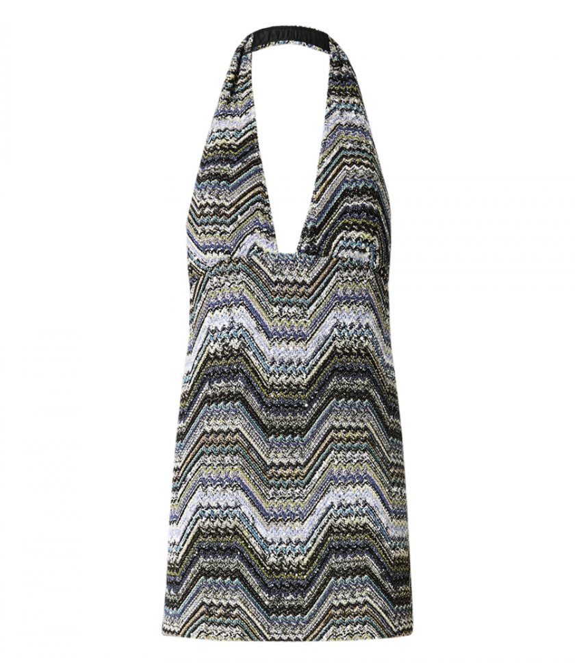 MISSONI - MEANDROS PATTERN SLEEVELESS SHORT DRESS