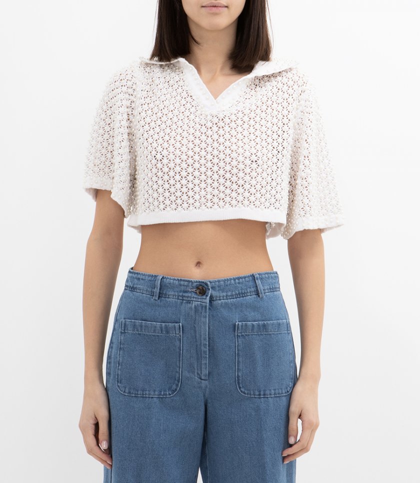CROPPED KNIT TOP
