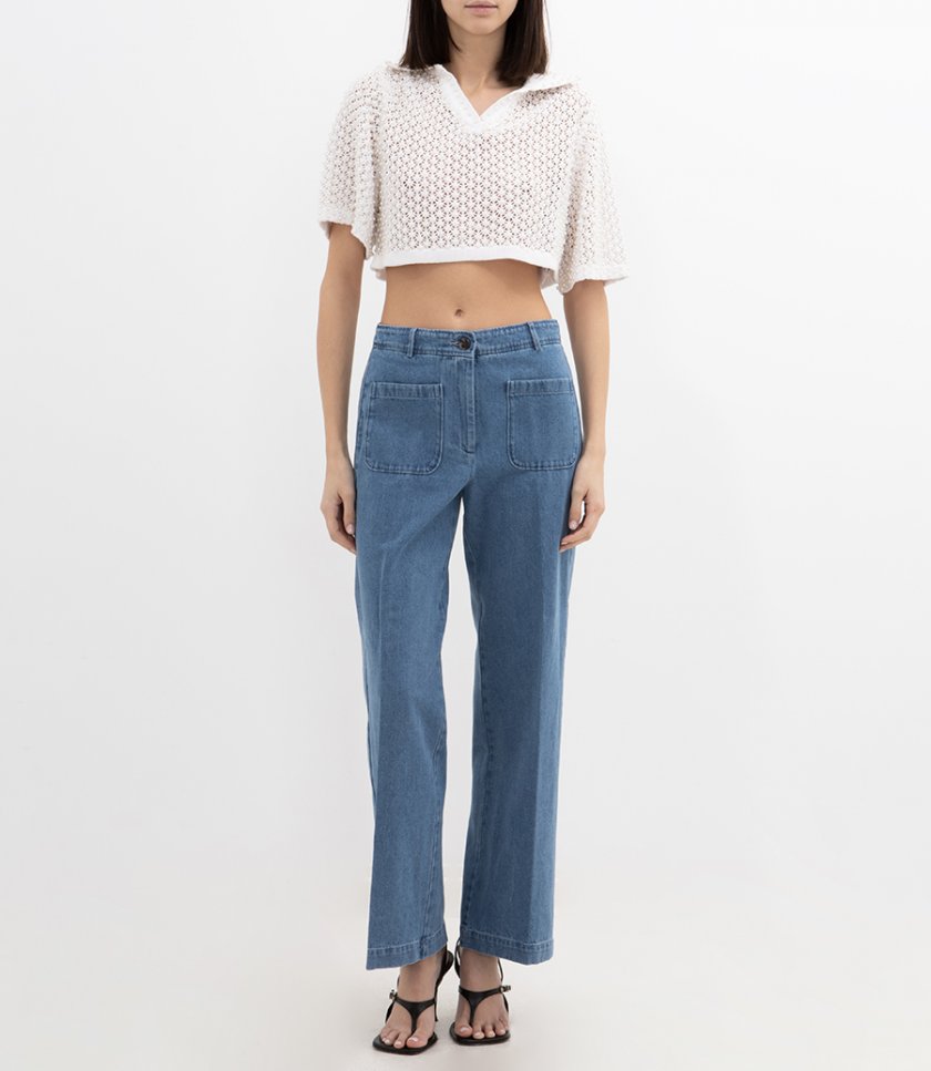 GIUSEPPE DI MORABITO - CROPPED KNIT TOP