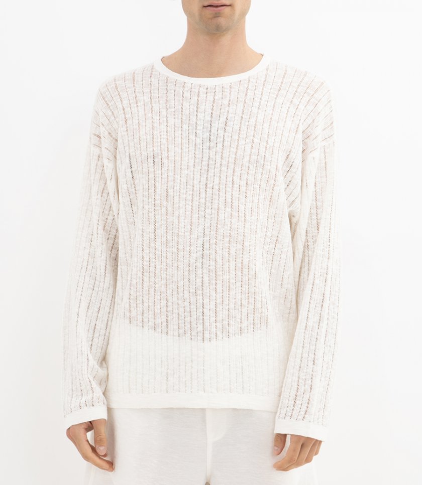 POINTELLE KNIT SWEATER
