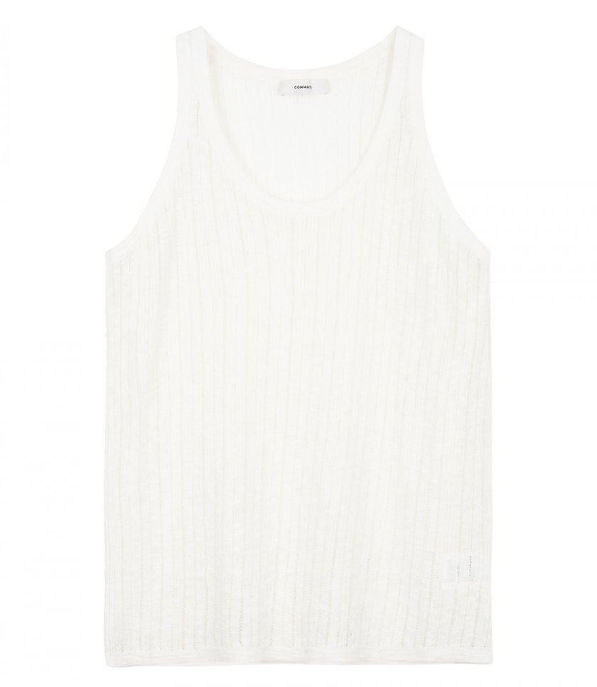 COMMAS - POINTELLE KNIT TANK