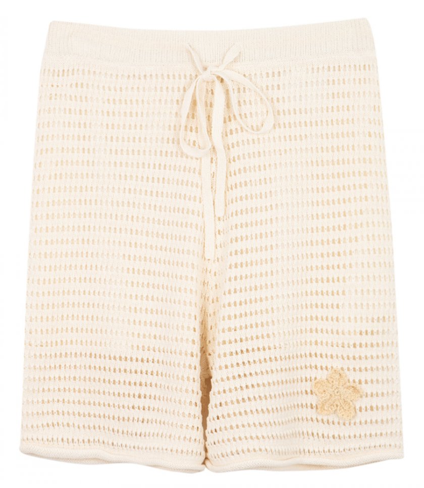 COMMAS - CROCHET FLOWER SHORTS