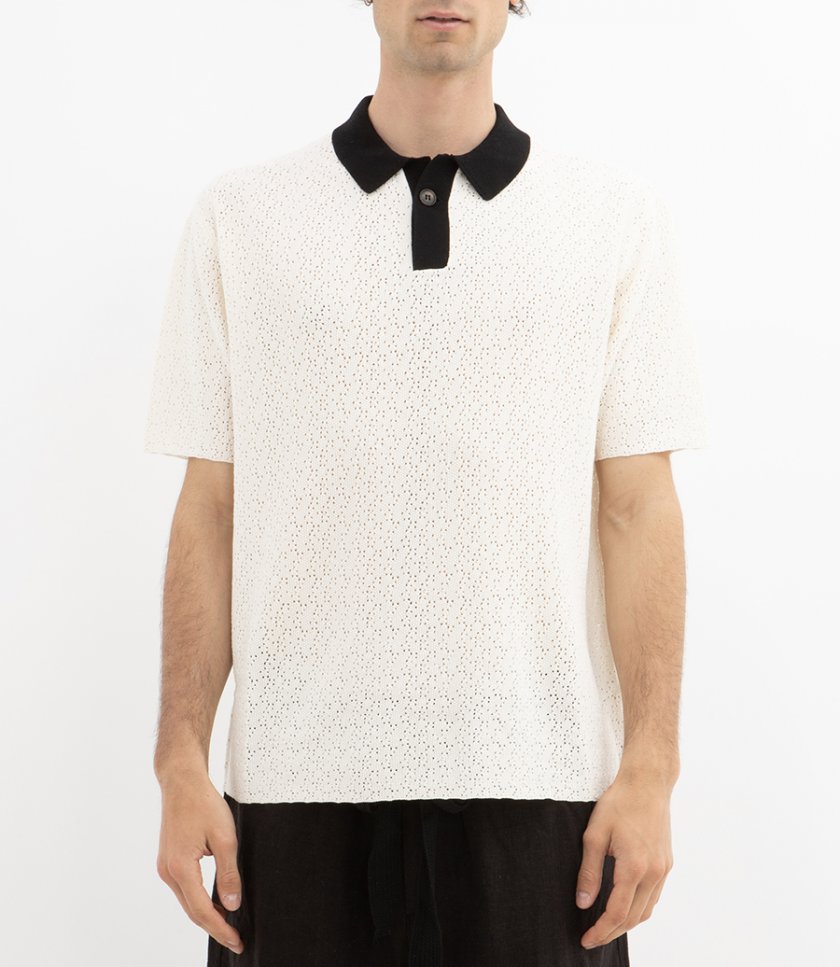 BUTTON TRHOUGHT POLO KNIT