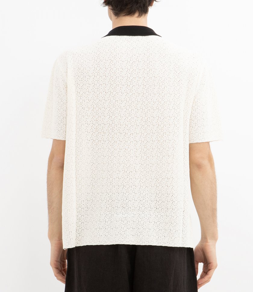 BUTTON TRHOUGHT POLO KNIT