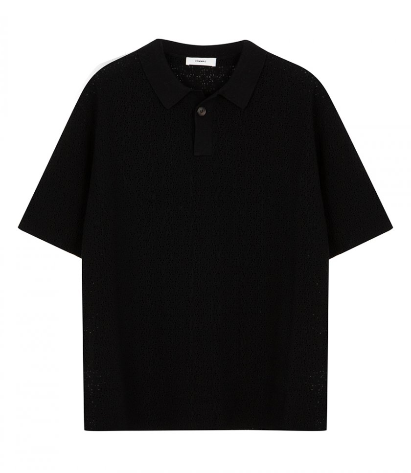 COMMAS - BUTTON TRHOUGHT POLO KNIT