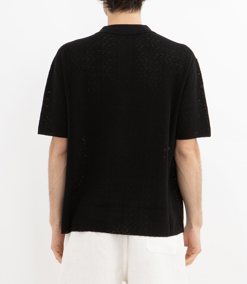 BUTTON TRHOUGHT POLO KNIT
