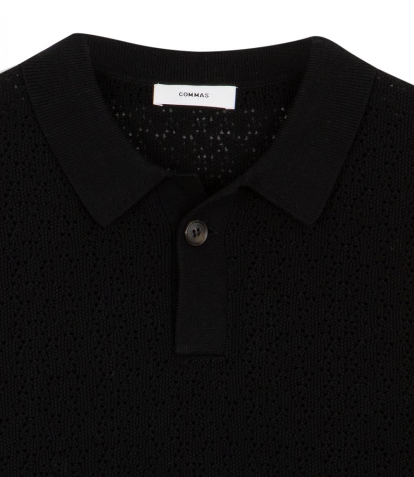 BUTTON TRHOUGHT POLO KNIT