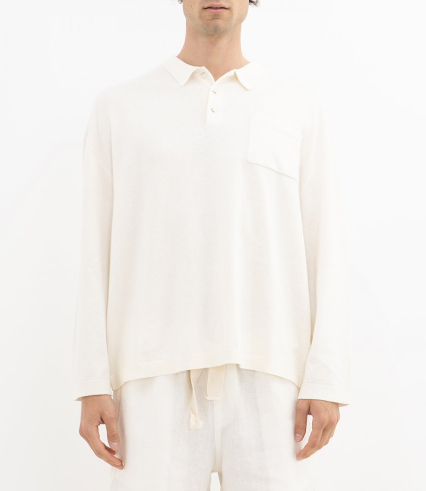 BOXY POLO KNIT