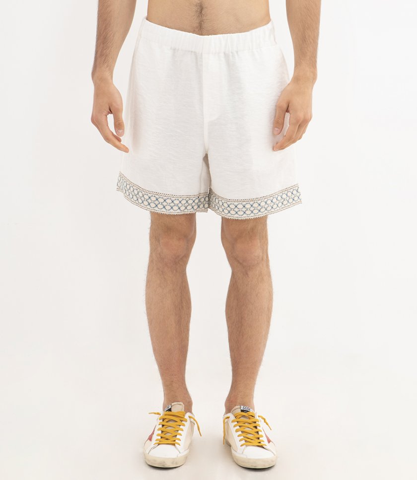 CROCHET TRIM RESORT SHORT