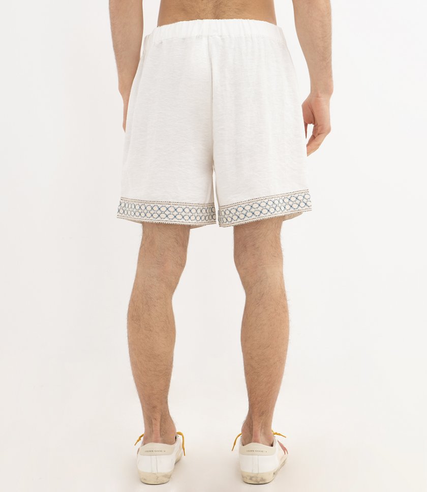 CROCHET TRIM RESORT SHORT