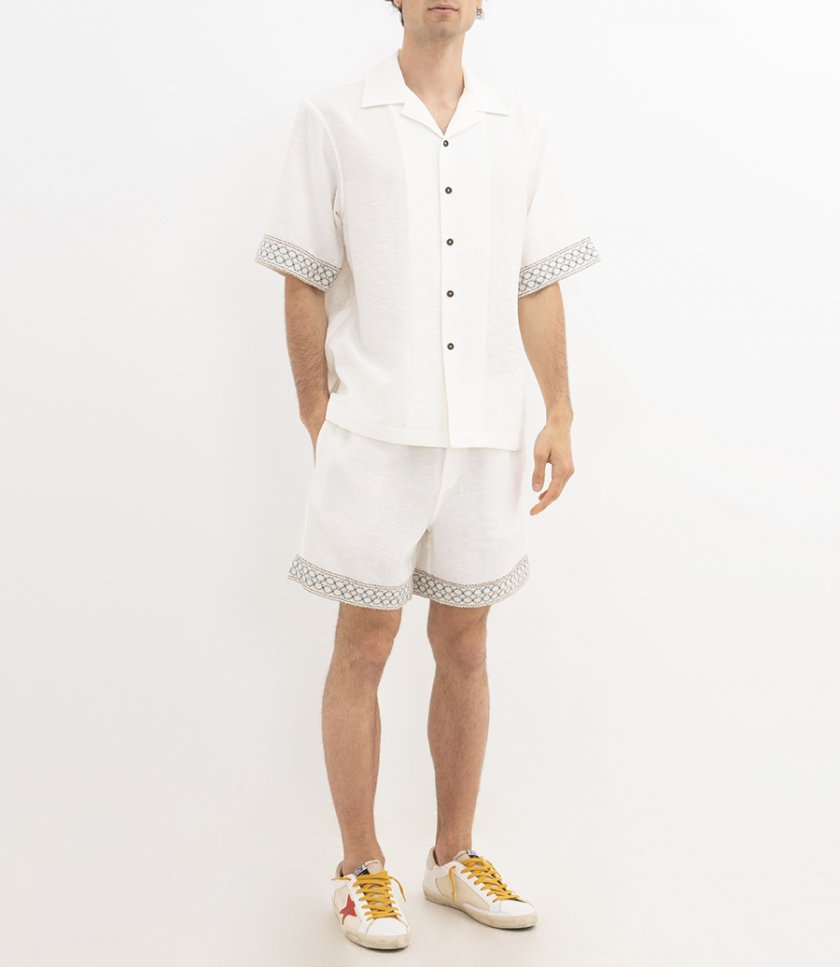 CROCHET TRIM RESORT SHORT