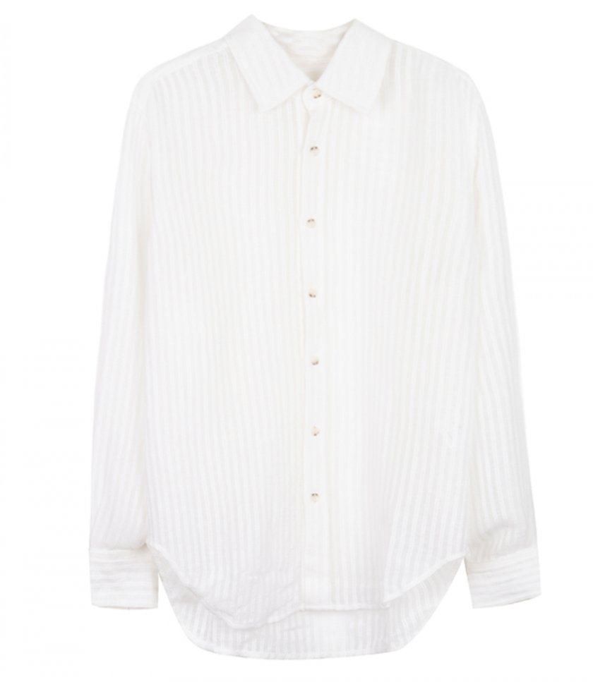 SHIRTS - SHEER STRIPE LINEN SHIRT