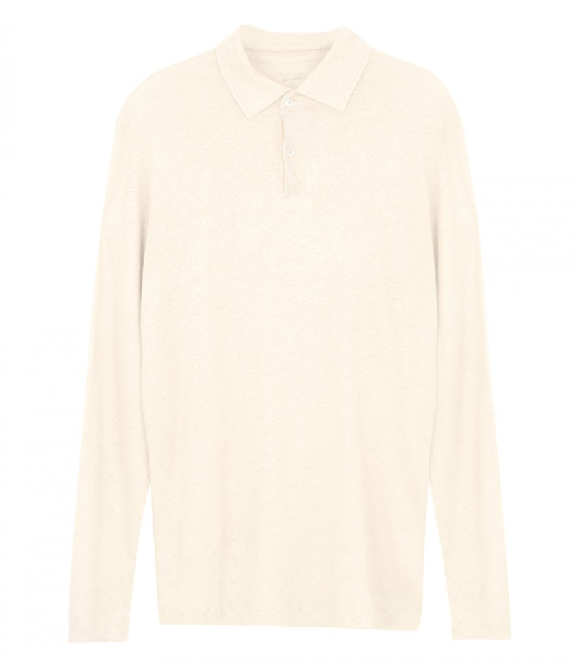 HARTFORD - LINEN POLO LS