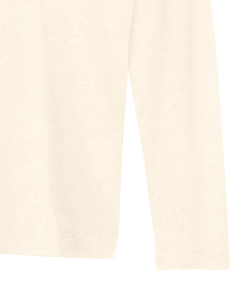 LINEN POLO LS