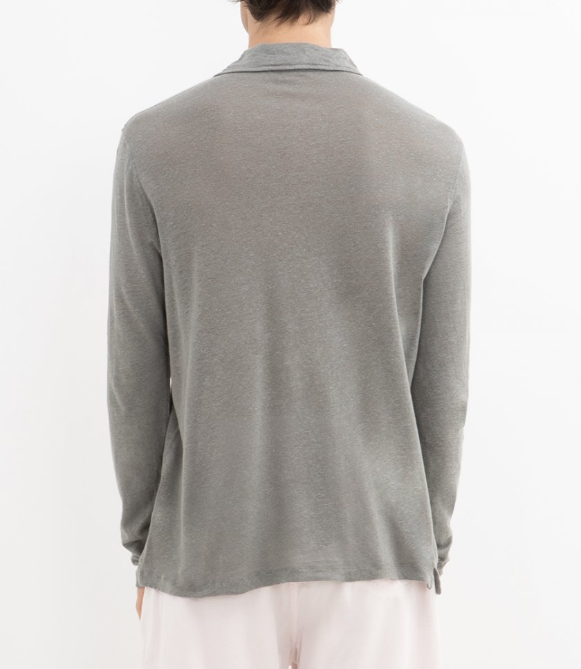 LINEN POLO LS