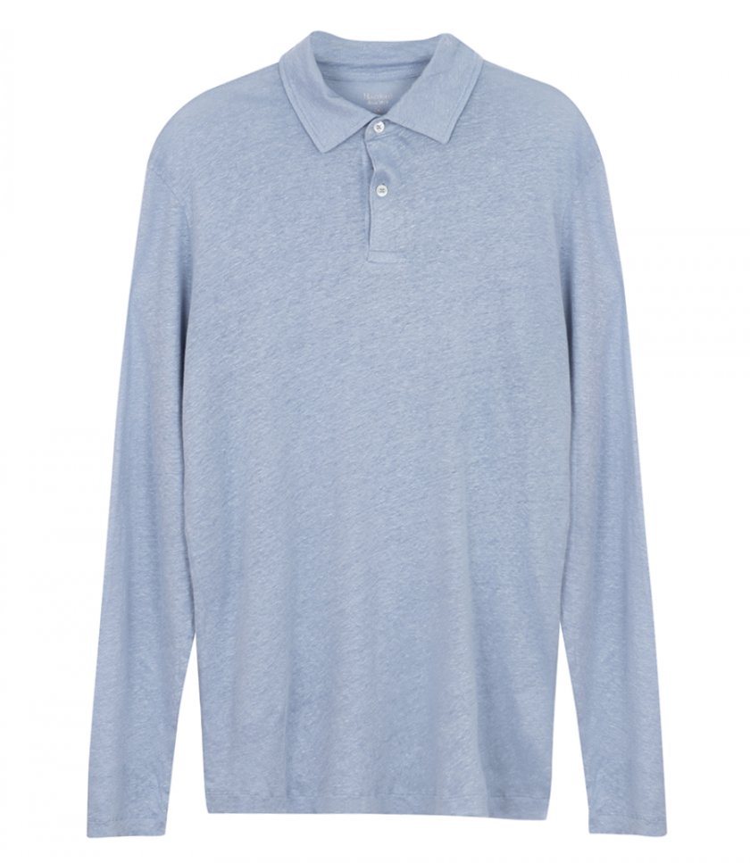 HARTFORD - LINEN POLO LS