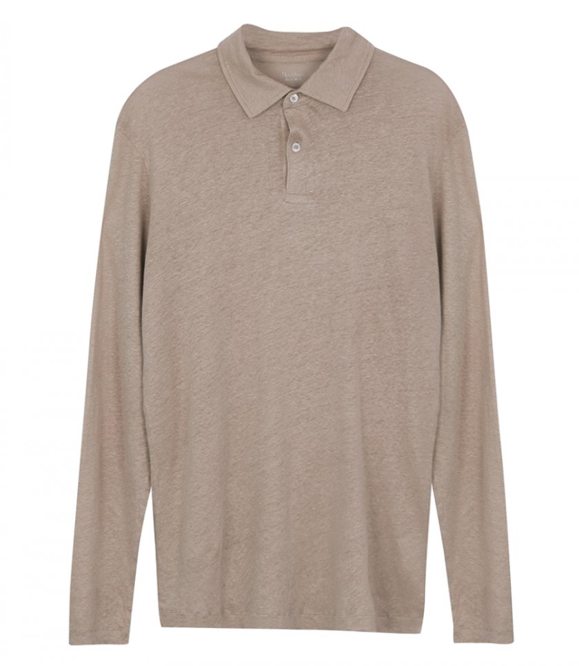 LINEN POLO LS