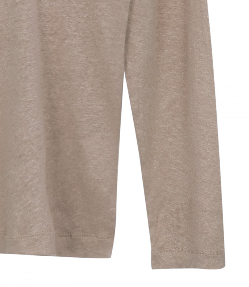 LINEN POLO LS
