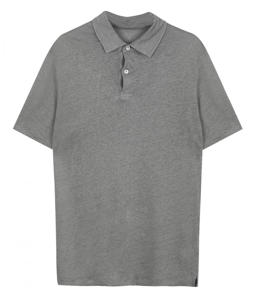 HARTFORD - LINEN POLO SS