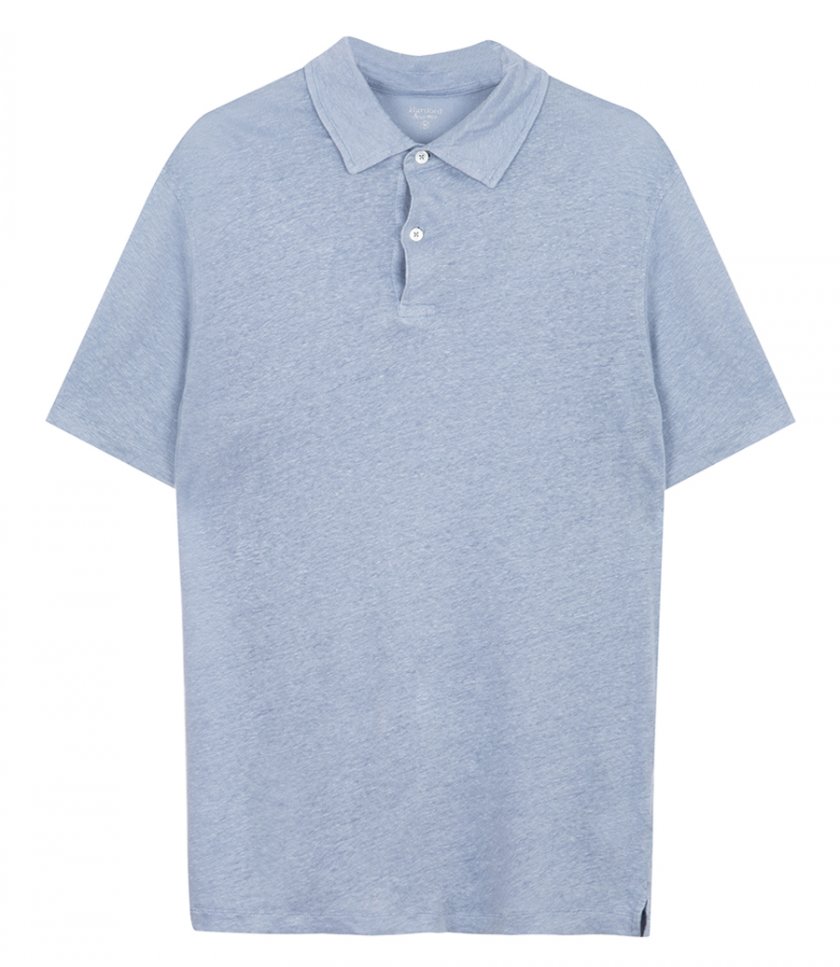 HARTFORD - LINEN POLO SS