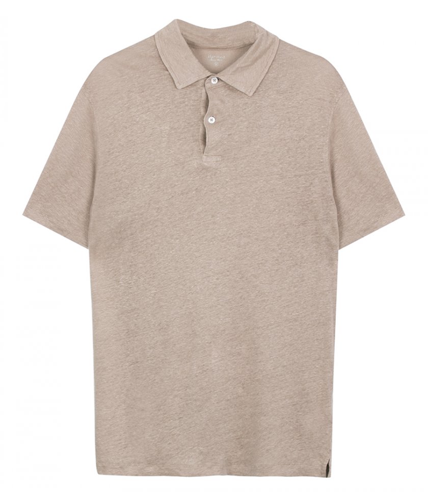 HARTFORD - LINEN POLO SS