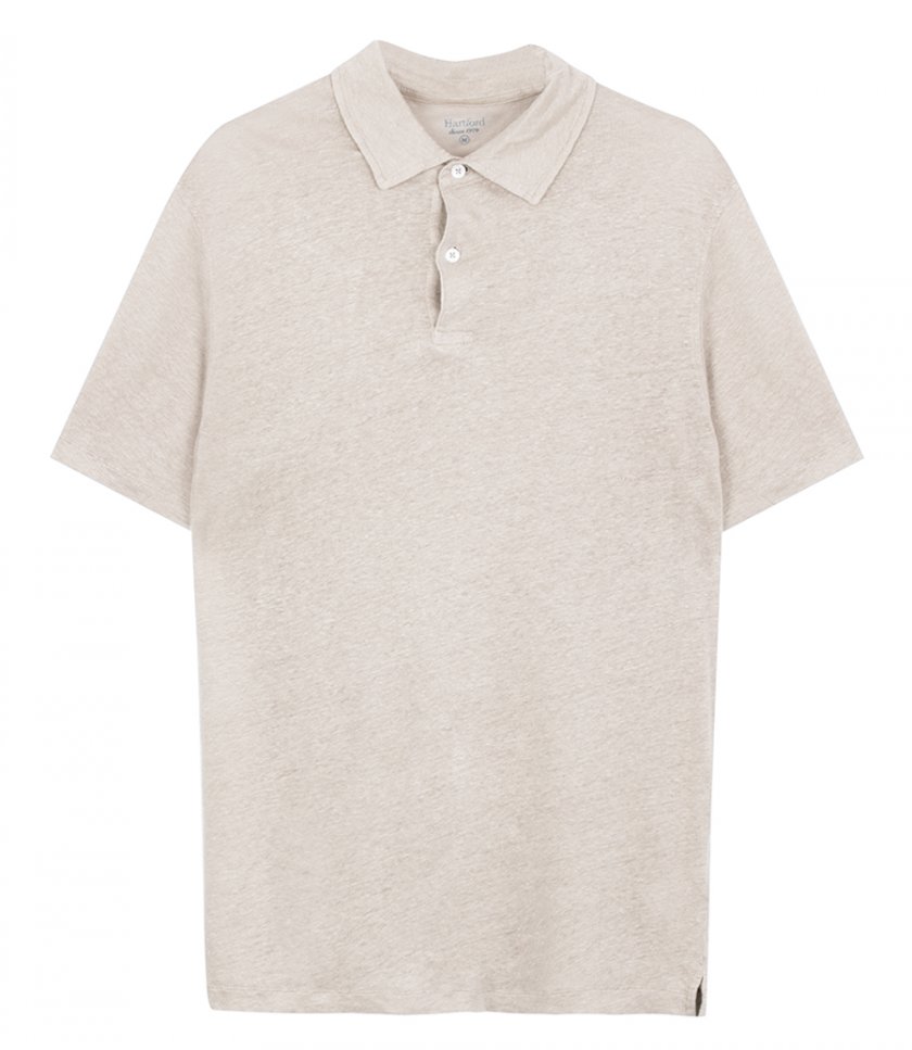 LINEN POLO SS