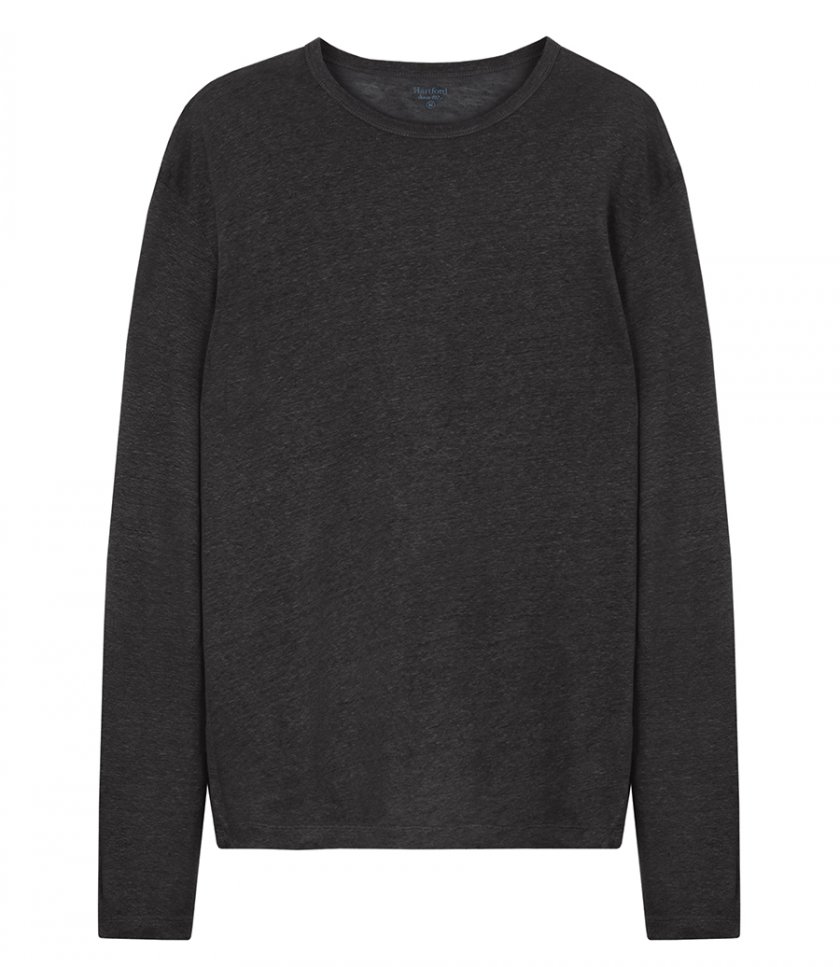 LINEN CREW LS