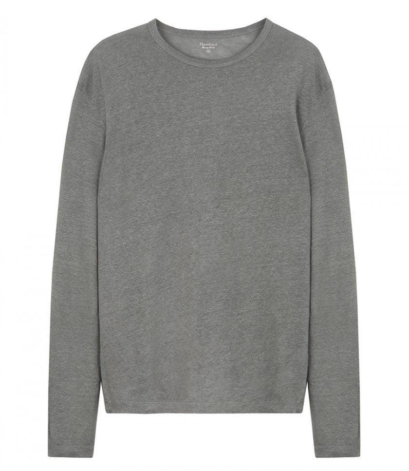 LINEN CREW LS