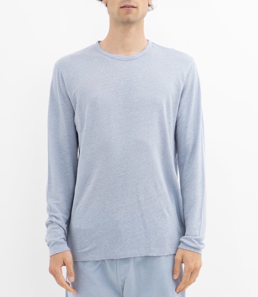 LINEN CREW LS