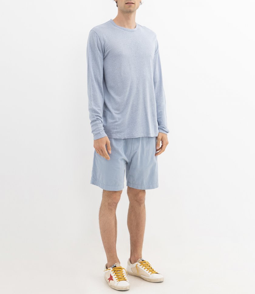 LINEN CREW LS