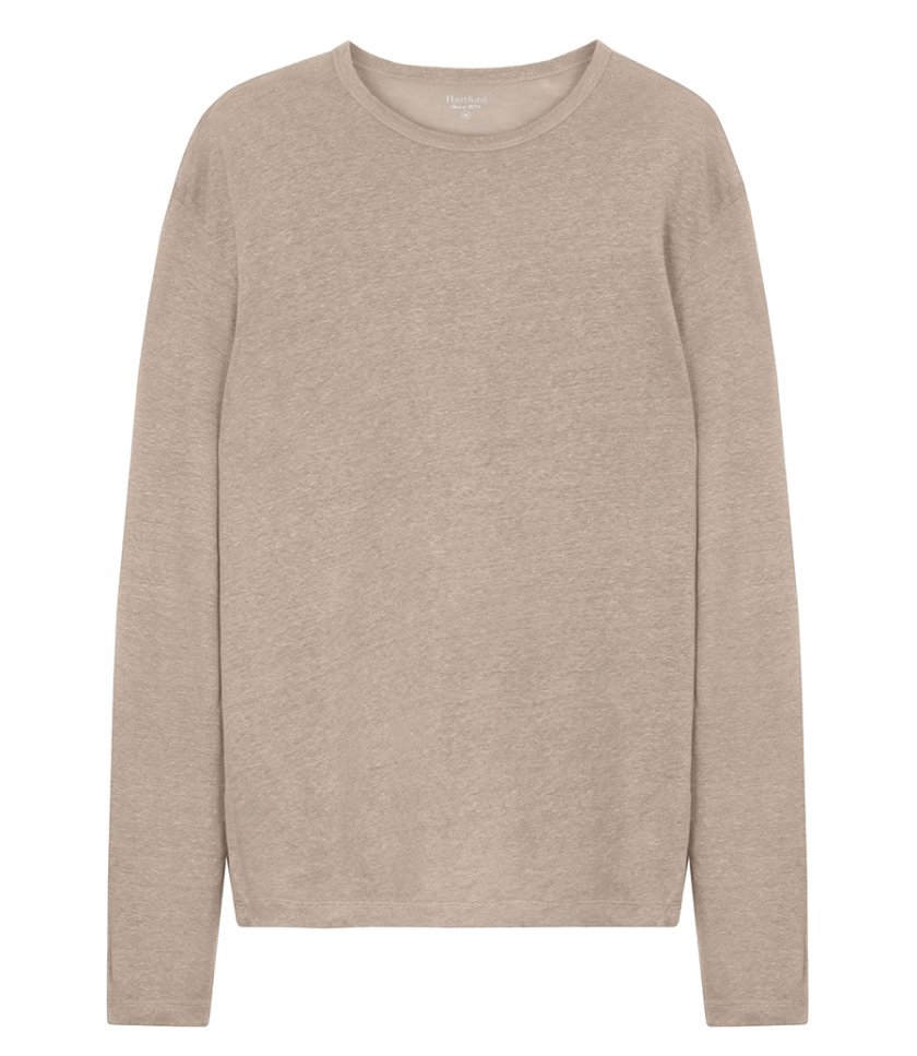 LINEN CREW LS