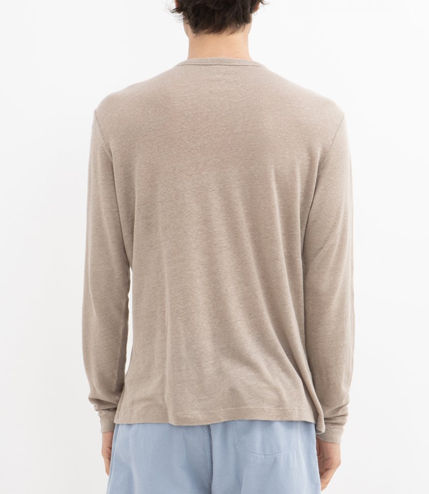 LINEN CREW LS