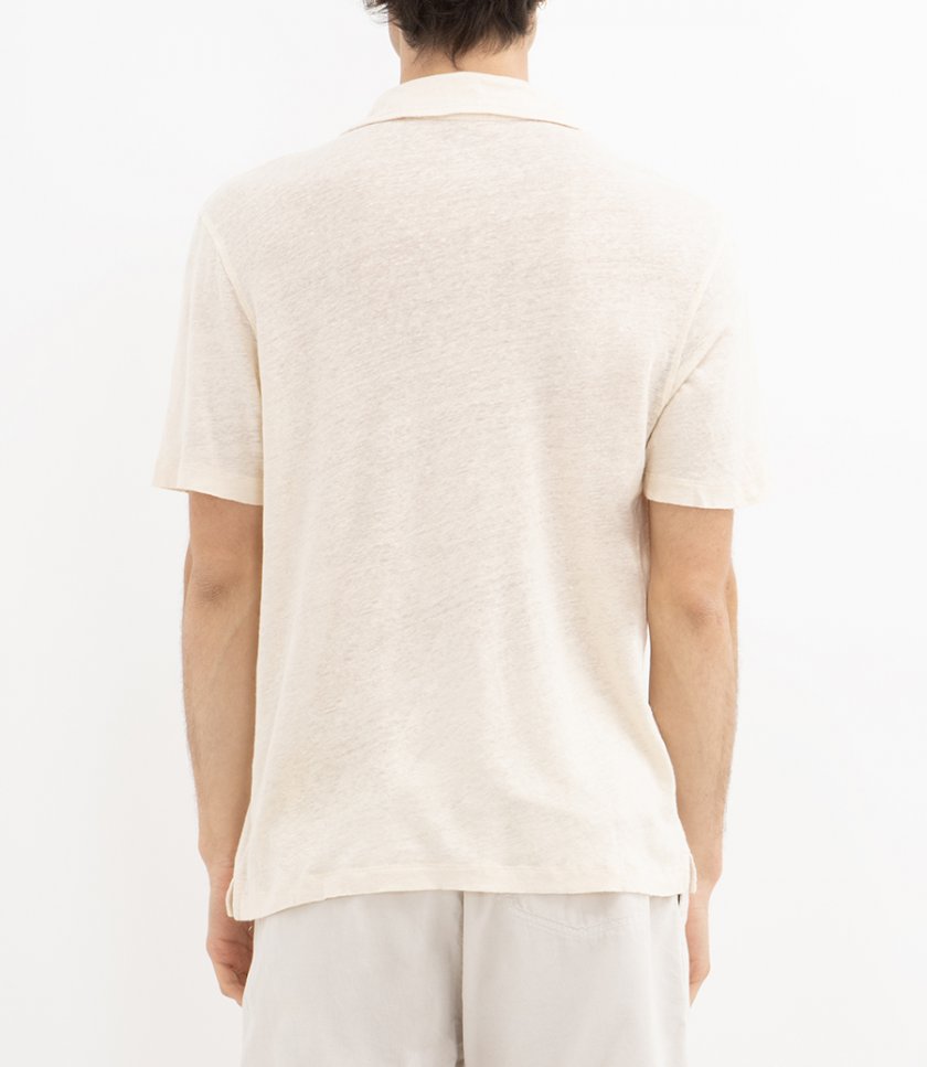 LINEN POLO SS