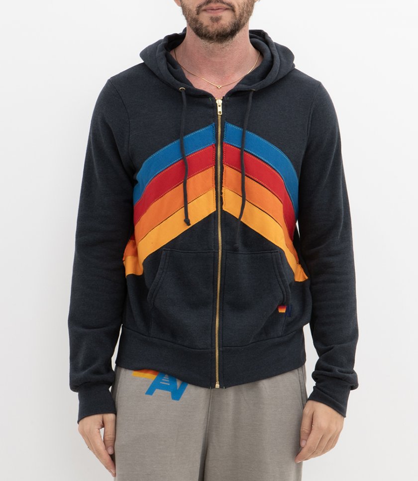 MOUNTAIN STITCH CHEVRON 4 ZIP HOODIE