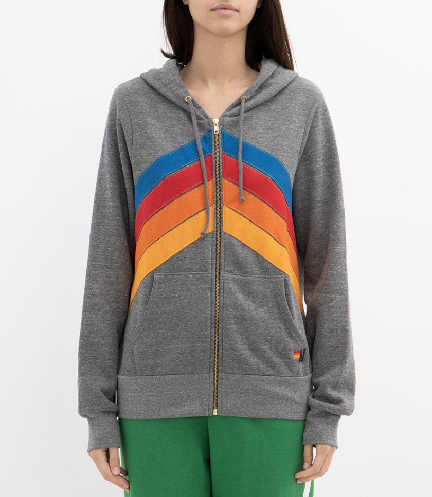 MOUNTAIN STITCH CHEVRON 4 ZIP HOODIE