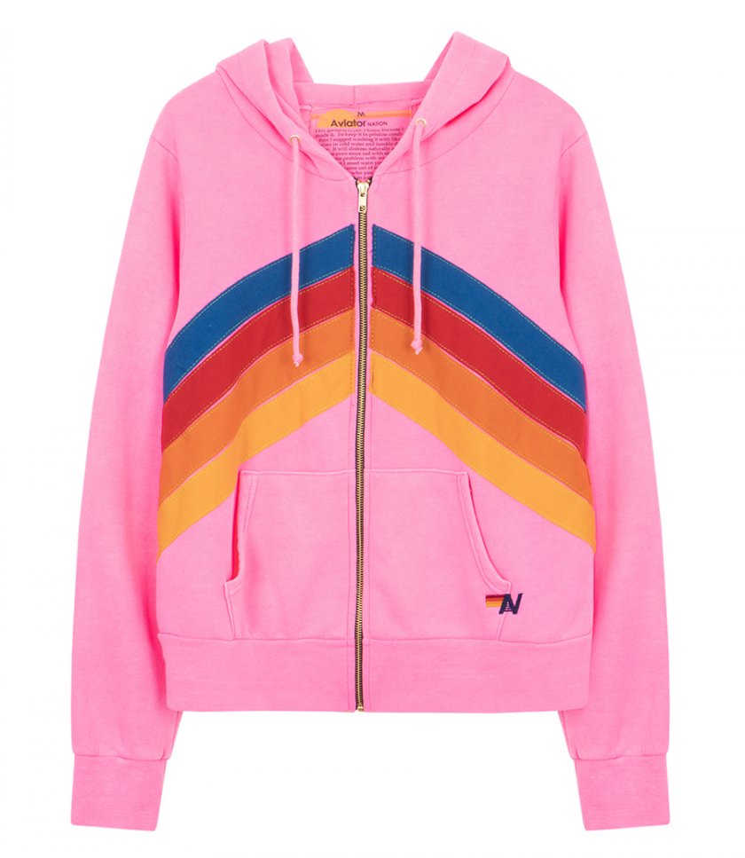 AVIATOR NATION - MOUNTAIN STITCH CHEVRON 4 ZIP HOODIE