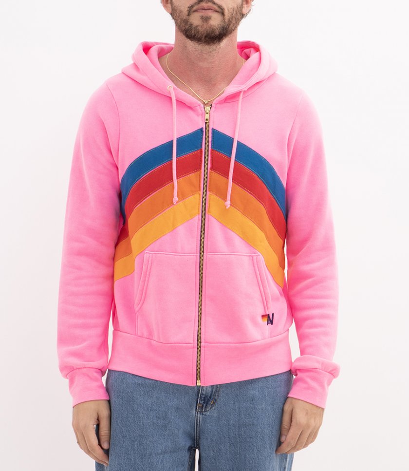 MOUNTAIN STITCH CHEVRON 4 ZIP HOODIE