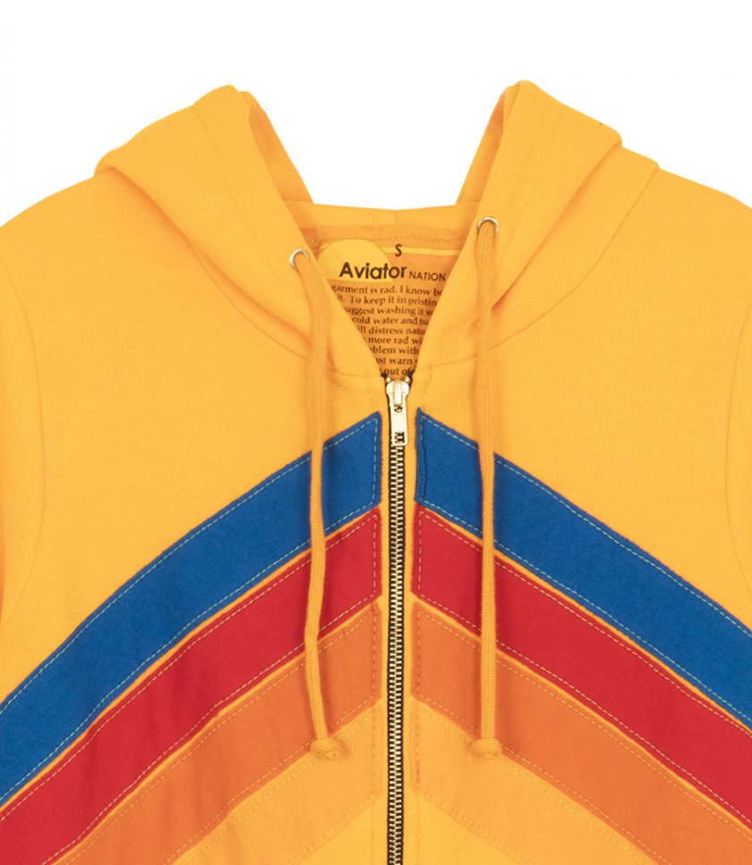 MOUNTAIN STITCH CHEVRON 4 ZIP HOODIE