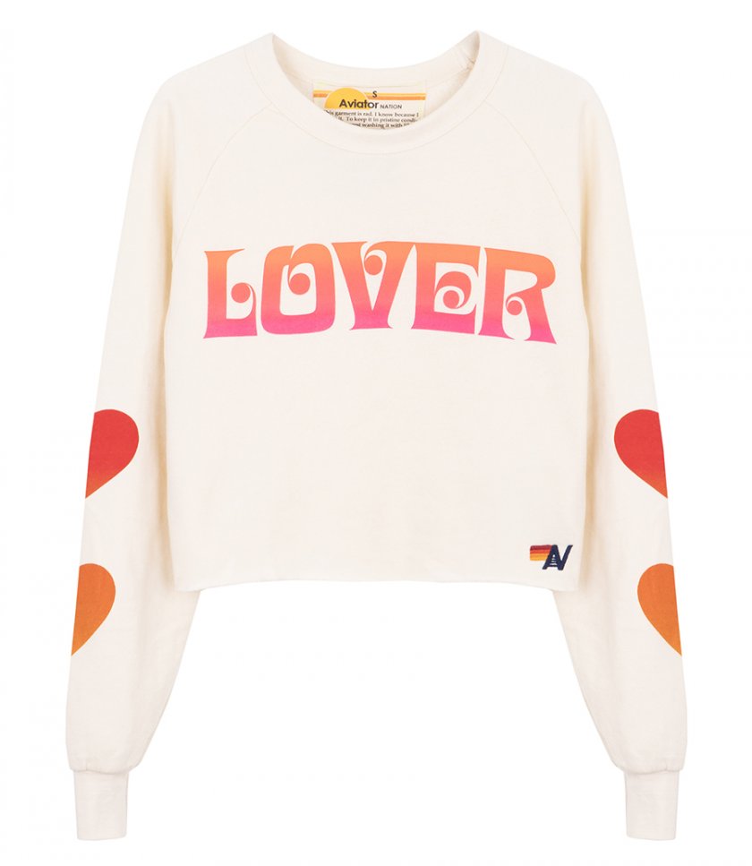 CLOTHES - LOVER HEART FADE CROP SWEATSHIRT