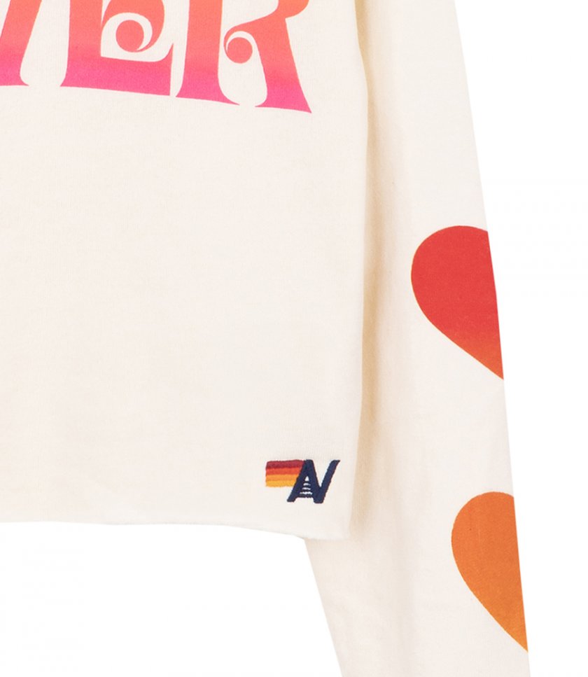 LOVER HEART FADE CROP SWEATSHIRT