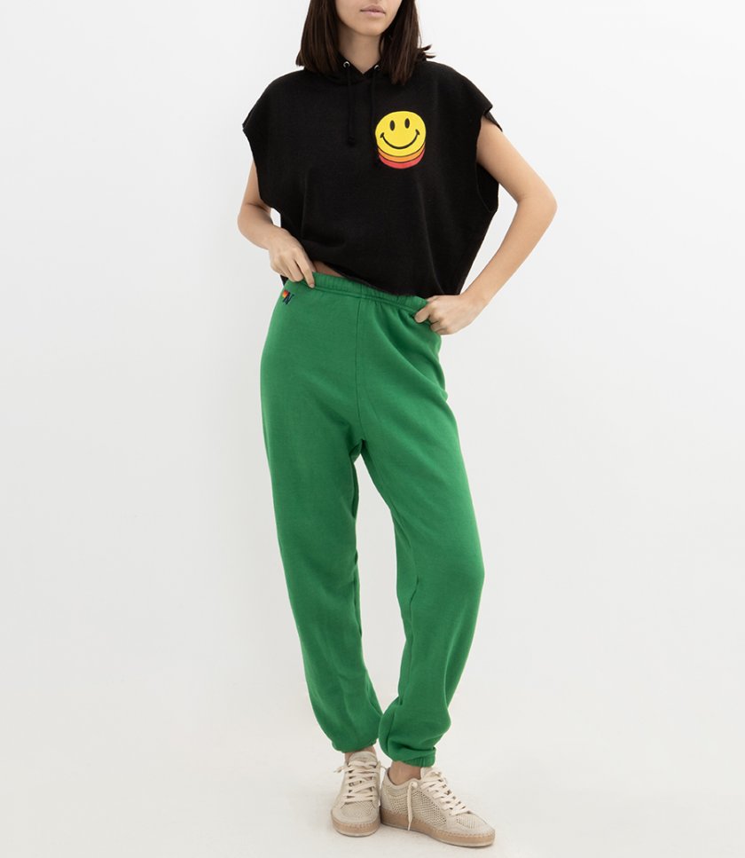 SMILEY SUNSET  RELAXED CROPPED PULLOVER