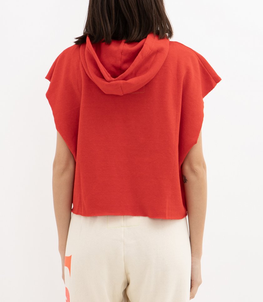SMILEY SUNSET  RELAXED CROPPED PULLOVER