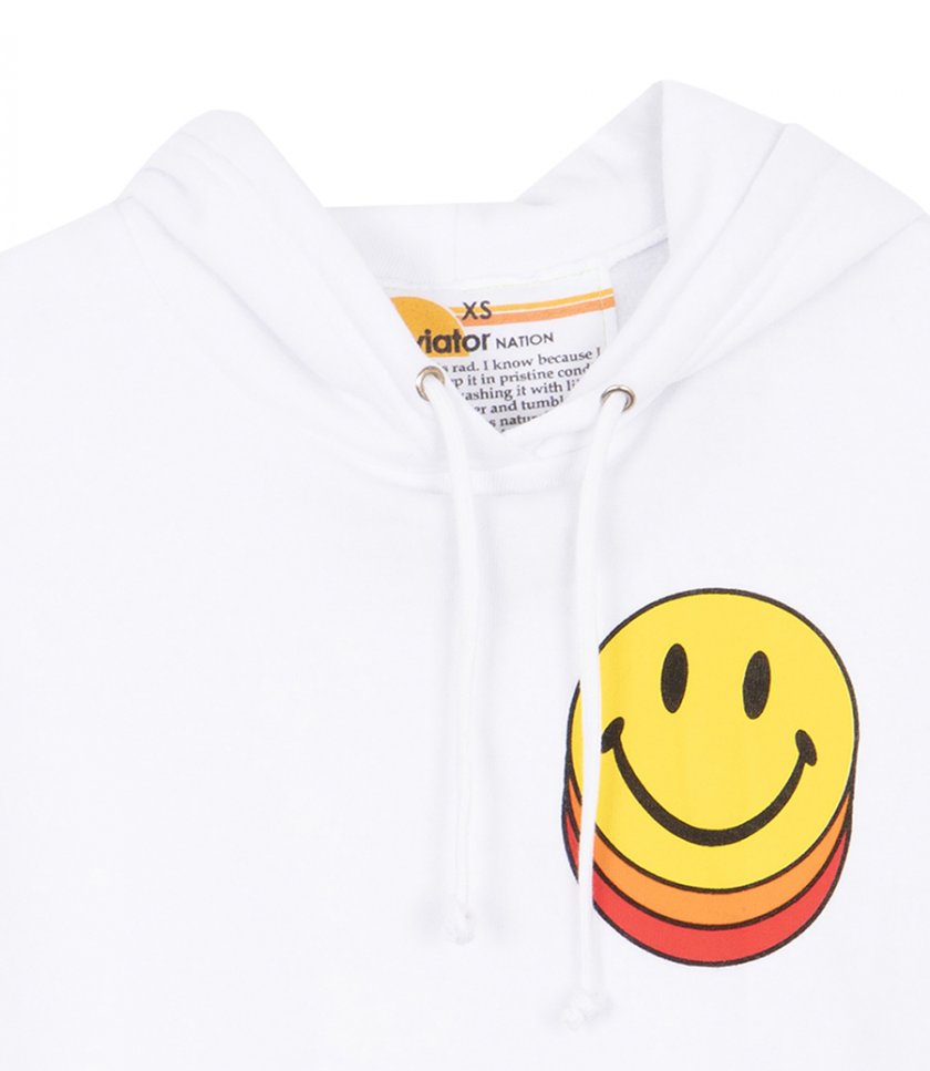 SMILEY SUNSET  RELAXED CROPPED PULLOVER