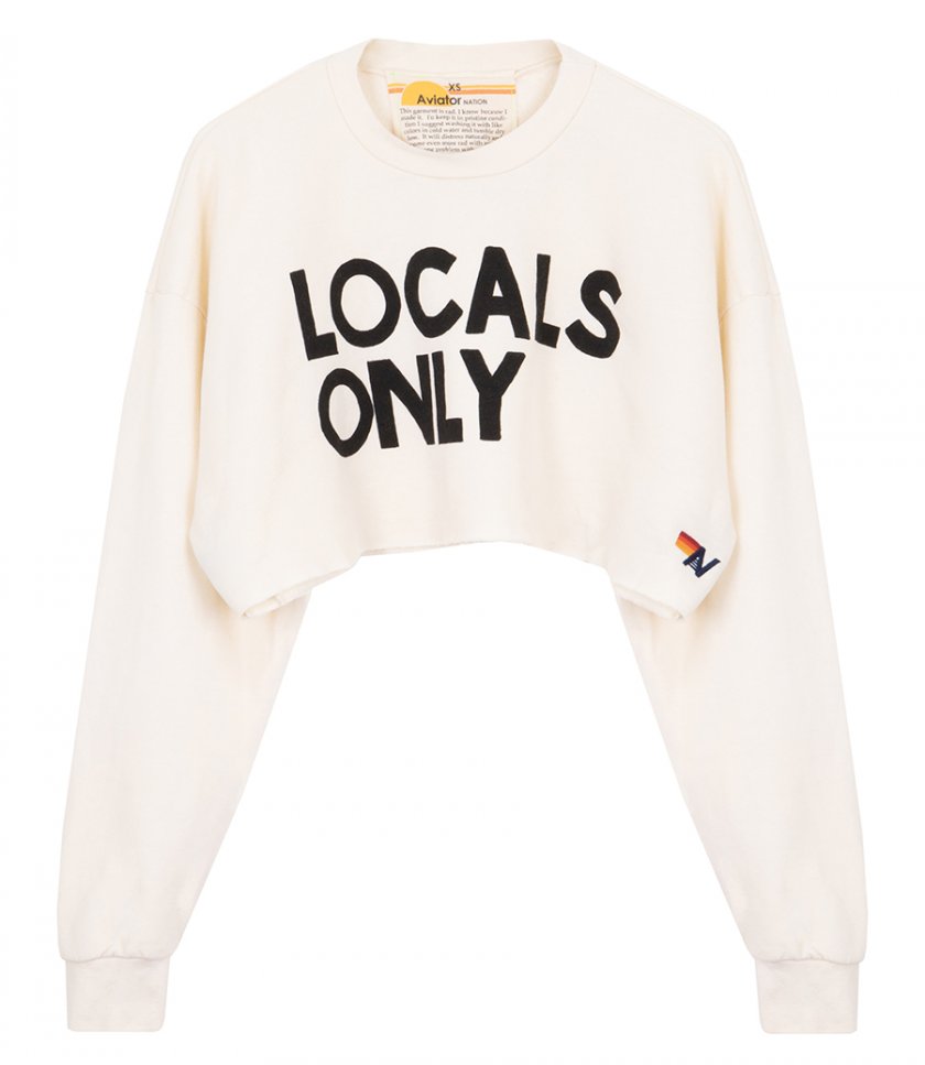 CLOTHES - LOCAL ONLY CROPPED CREW SWEATSHIRT