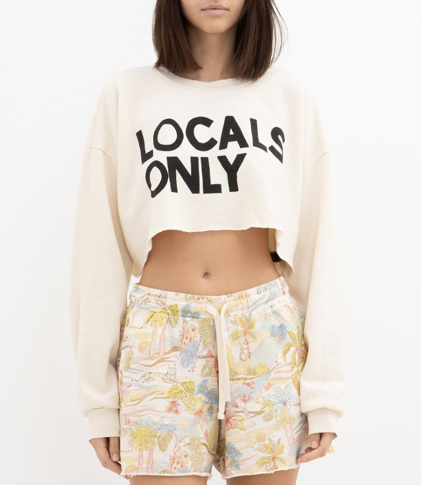 LOCAL ONLY CROPPED CREW SWEATSHIRT