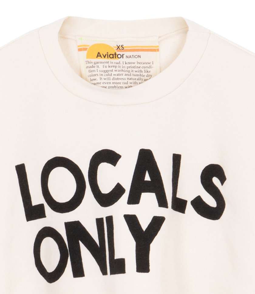 LOCAL ONLY CROPPED CREW SWEATSHIRT